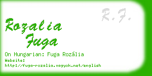rozalia fuga business card